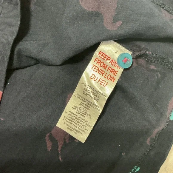 HATLEY Tinsel Pink Glitter Horses Horse long-sleeve Blue cotton dress Girls 4 - Picture 5 of 6